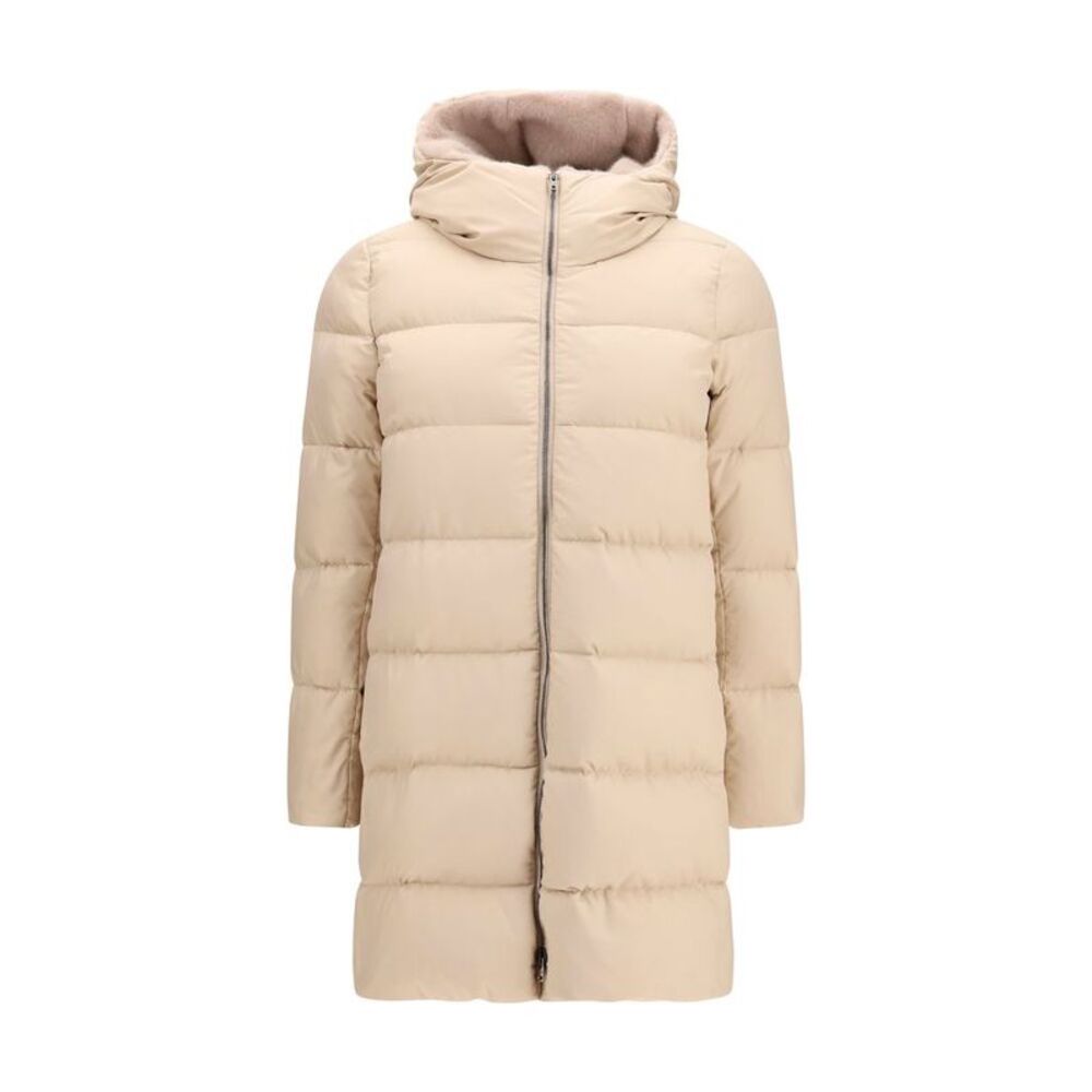 Herno Beige Polyester Full-Length Women's Jacket